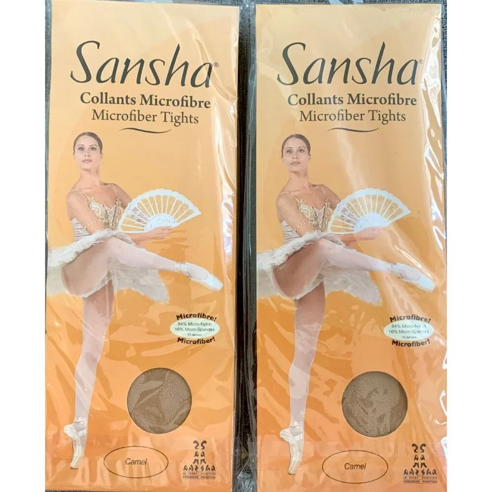Sansha Adult Camel Footed Tights Pack of 2 Dance Ballet Jazz Tap Lyrical T99 - Picture 1 of 9